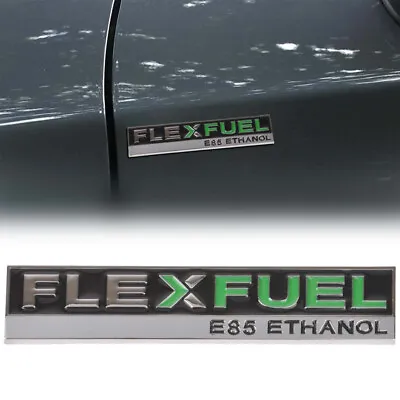 $8.79 • Buy Metal Flex Fuel E85 Ethanol Car Side Fender Tail Emblem Badge Sticker Accessory