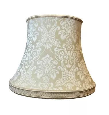 Ivory Damask Fabric Lampshade Lightshade Vintage Marks & Spencers 11” X  14” • £9.99