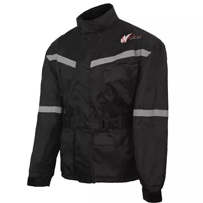 Motorcycle Rain Jacket 100% Water Proof Rain Wet Weather Jacket  S - 8XL • $67.82