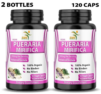 Pueraria Mirifica 5000mg Dietary Supplement Organic 120 Capsule For Women Trans • $16.99