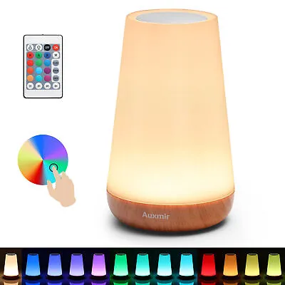 Night Light LED Touch Bedside Table Lamp Remote Control 13 Colours 5 Brightness • £12.34