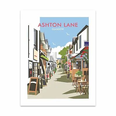 £9.99 • Buy Ashton Lane, Glasgow 28x35cm Art Print By Dave Thompson