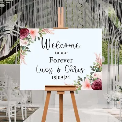 Personalised A2 Wedding Welcome Sign | Acrylic Sign | Foam Board • £28.99