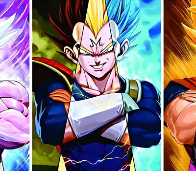 Dragon Ball 3D Holographic Poster - Goku Vegeta Goku Black Transformations • $16.99