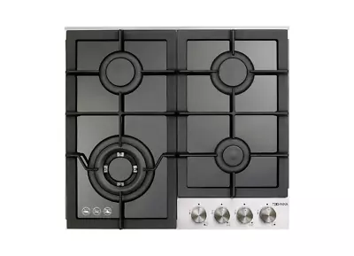 BRAND NEW Technika TGC6GWBGFS 60cm Black Glass Gas Cooktop 4 HOBS 2 Years Warran • $329.45