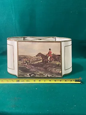 Vintage Equestrian Fox Hunt Scene Lamp Shade Unique Rare • $39.95