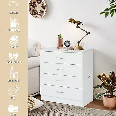 Wooden 4 Drawers Dresser Chest Of Drawers Modern Contemporary Furniture Storage • $74.90