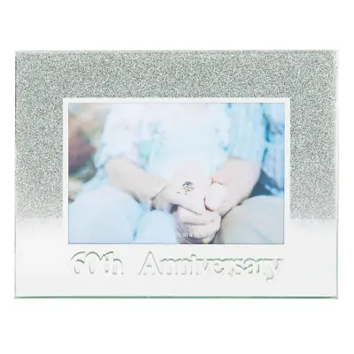 Silver Glitter 60th Anniversary Picture Frame With Acrylic Letters - 5  X 3.5... • £4.50