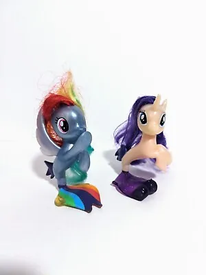 My Little Pony Seapony Figures Rainbow Dash & Rarity G4 Mermaid MLP Ponies  • $9.99