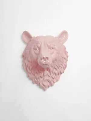 The Raleigh In Cameo Pink - Cameo Pink Resin Bear Head - Faux Taxidermy • $260
