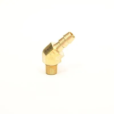 5/16 Hose ID Barb 1/8 NPT Male 45 Degree Elbow Brass Fitting Air Oil Gas  • $9.67