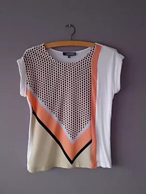 M&S Limited Collection Top T Shirt Retro Print  Size 8 • £1.75