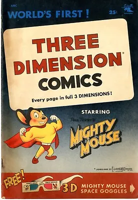 Three Dimension Comics  # 1   FINE   Sept. 1953   Mighty Mouse   Detached Glasse • $115