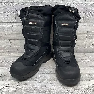 Castle Barrier Boot Black Waterproof Snowmobile Boots Men Size 10 • $99