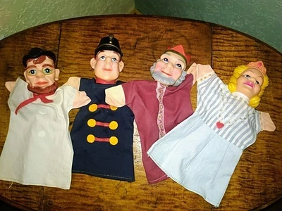 $69.99 • Buy VINTAGE SWISS HAND PUPPETS, Mr Rogers, Make Believe, Creative, Fun!, Folk Art