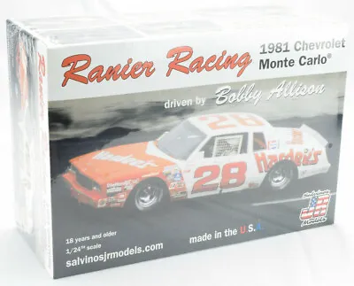 Salvino JR Models  Hardee's  Bobby Allison 1981 Monte Carlo 1/24 Model Car Kit • $27.99