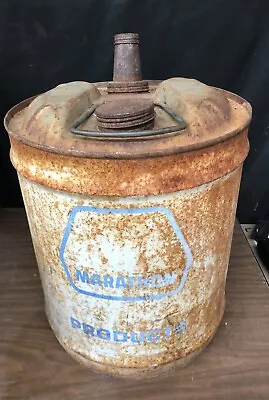 Vintage Marathon Products 5 Gallon Can • $7