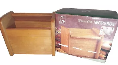 Alco Classic Oak Recipe Box New In Box  Recipe Box • $18.99