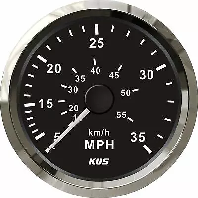 Pactrade Marine Kus Boat Hour Speedometer Gauge 0-35MPH 0-55KMH Backlight 12V • $41.99