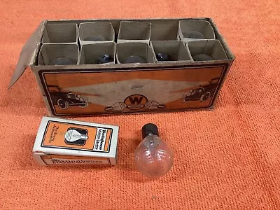 Vintage NOS BOX 10 AUTO SpotLamp HeadLight Bulbs WESTINGHOUSE 1133 6-8volt • $39.95