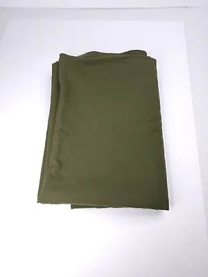 Vintage Heavy Wool Olive Army Green Camping Blanket 56x78” NOS • $55.90