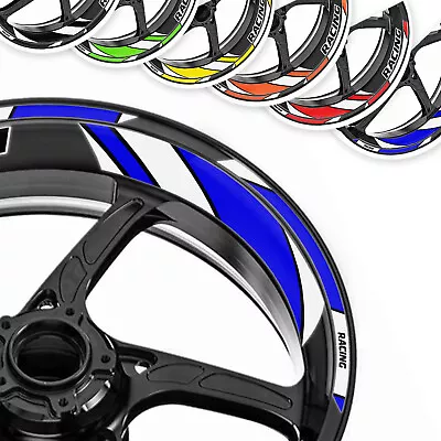 Blue 17  Rim Stickers Motorcycle GP6 For Suzuki GSXR1000 01-20 19 18 17 16 15 14 • $37.82