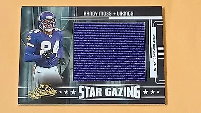 2005-absolute-randy Moss Star Gazing Game Worn Jersey / 25-vikings • $49.99