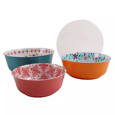 6-Piece Folk Geo Melamine Serveware Bowl Set • $16.94