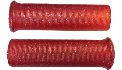 New Emgo Star Fire Flake Grips-retro/metal - 7/8  Red- Motorcycle • $18.50