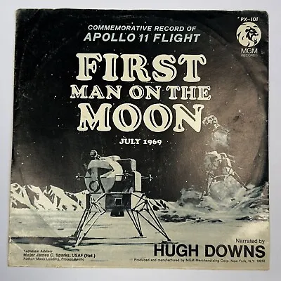 First Man On The Moon 7-inch 45 Rpm Vinyl Record July 1969 Neil Armstrong • £6.99