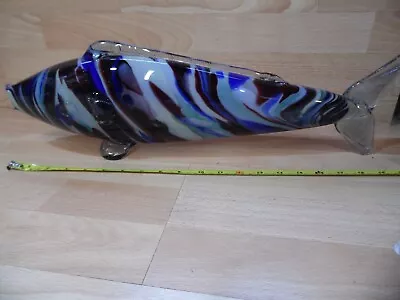 Extra Large MURANO GLASS FISH Vintage 1960/70s    Handblown 50cm. VGC!  • £50