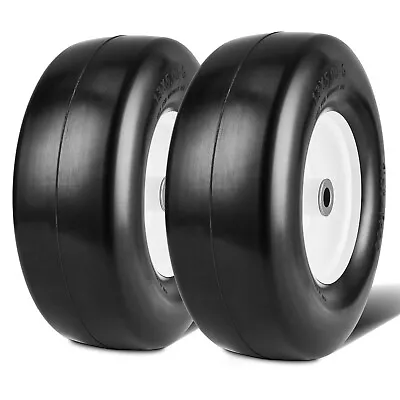 VEVOR Lawn Mower Tires 13x5-6  Lawn Tractor Tires 2-Pack Flat-free PU Tires • £65.99