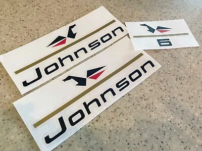 Johnson Sea-Horse 6 HP Vintage Outboard Motor Vinyl Decal Kit Free Shipping! • $16