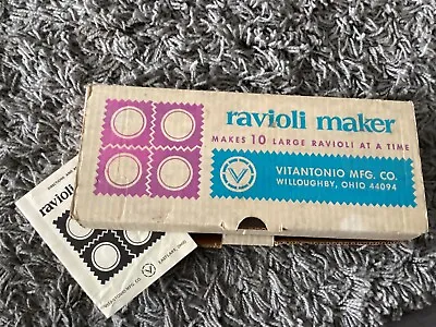 VTG Ravioli Maker Makes 10 Large Ravioli At A Time Vitantonio MFG #510 HTF SIZE • $15.29