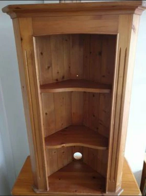 £25 • Buy Antique Pine Corner Wall Self Unit.