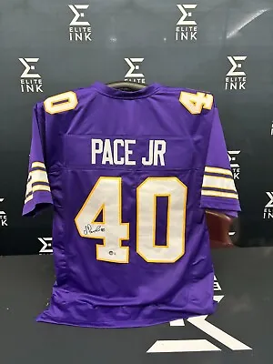 Minnesota Vikings Iven Pace Jr. Signed/autographed Custom Jersey Beckett COA • $33