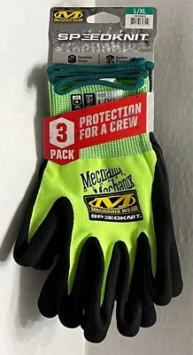 Mechanix Wear 2805943 SpeedKnit 3 Pack Mechanics Gloves L / XL New • $17.95