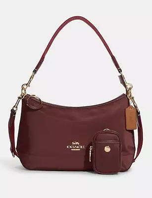 Coach Ellis Shoulder Bag Nylon Crossbody W/ Coin Pouch~NWT~ Wine CA205 • $346.91