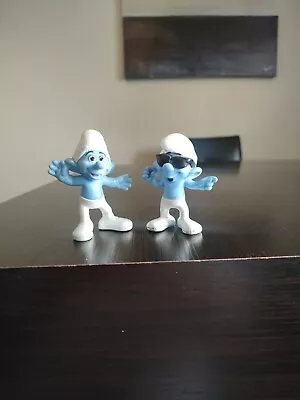 Lot Of 2 SMURFS McDonalds Happy Meal Toys 2013: Crazy And Smooth • $5.99