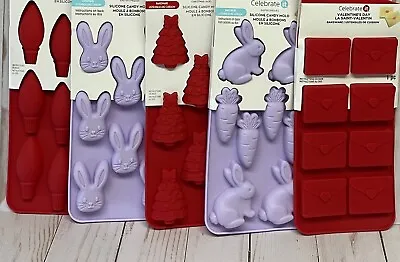 Holiday Silicone Shaped Candy Mold Chocolate Treat Assorted Shapes Parties NEW • $12.99