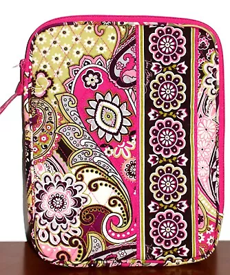 NWOT Vera Bradley IPad Tablet Sleeve Case Zip Cover Quilted Very Berry Paisley • $15