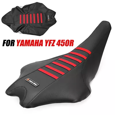 For Yamaha YFZ 450R Seat Cover Black / Red Ribbed Gripper YFZ450R 2009-2020 2021 • $78.60