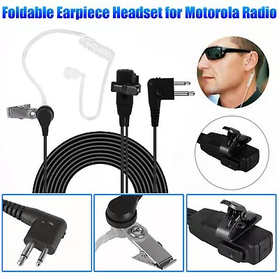 2 Pin Walkie Talkie Earpiece Headset Earphone W/Mic For Motorola Radio PR AXU US • $7.48