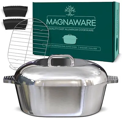 MAGNAWARE Quality Cast Aluminum Oval Dutch Oven - 10 QT 15  *Like MAGNALITE* • $259.95