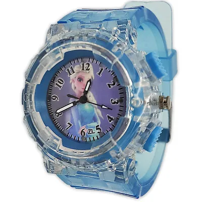 Frozen Light Up Elsa Blue Colour Changing Girls Kids Children Sports Watch Gift • £6.99