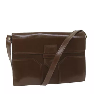 SAINT LAURENT Shoulder Bag Leather Brown Auth Bs9993 • $295.99