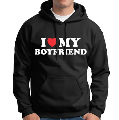 Funny I Love My Boyfriend Girlfriend Gift Novelty Womens Hoody Tee Top #6NE Lot • $5.04
