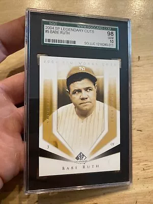 Babe Ruth SGC 10 GEM Card New York Yankees Man Cave LEGENDARY CUT Collector 2004 • $333