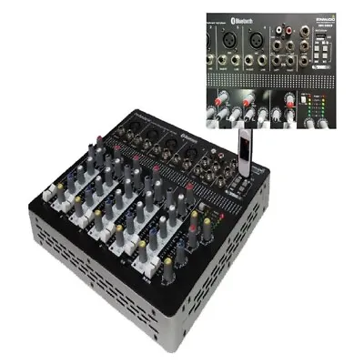 6-Channel Bluetooth Mixer Stage Recording Live Studio Mixing Console PA DJ Mixer • $78.53