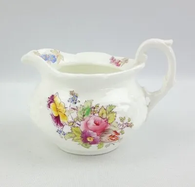 Antique Coalport Floral Bouquet Cream / Milk Jug - Embossed Hand Coloured VGC  • £18